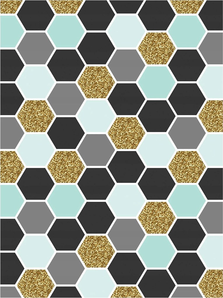 Fotótapéta Geometriai hatszögek Absztrakt matt csillámos 206x275 +ragasztó