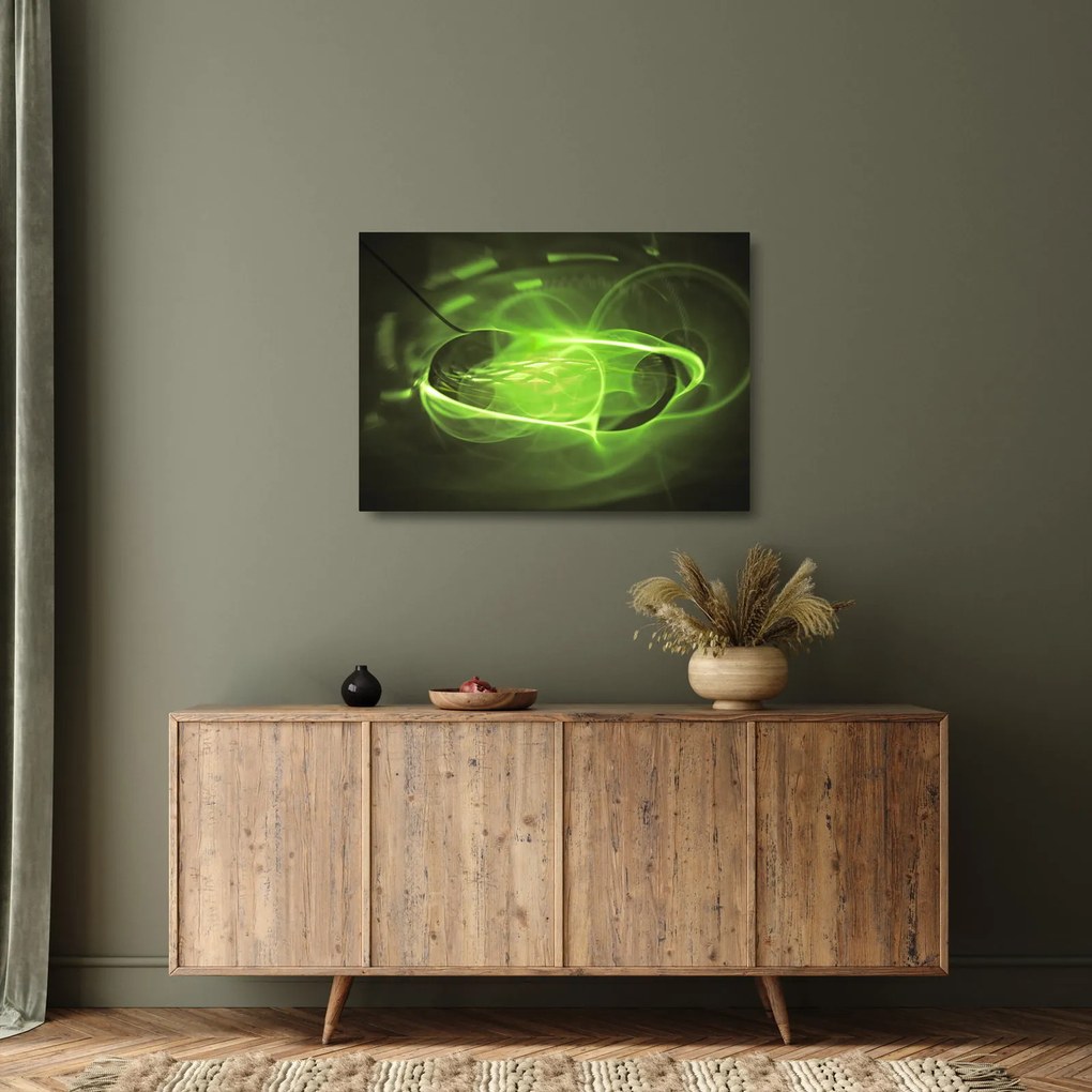 Modern absztrakt kép (üvegen) (70x50 cm)