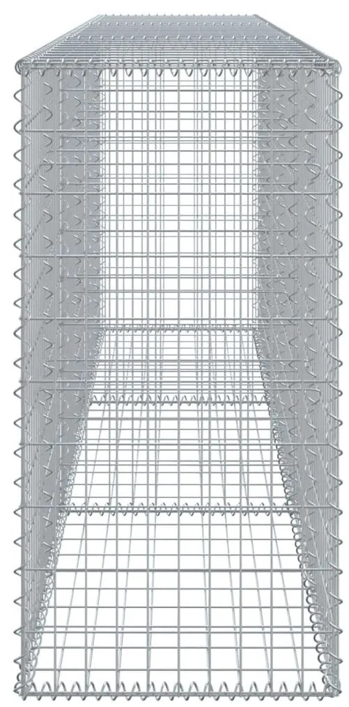 horganyzott vas gabion kosár fedéllel 300 x 50 x 100 cm