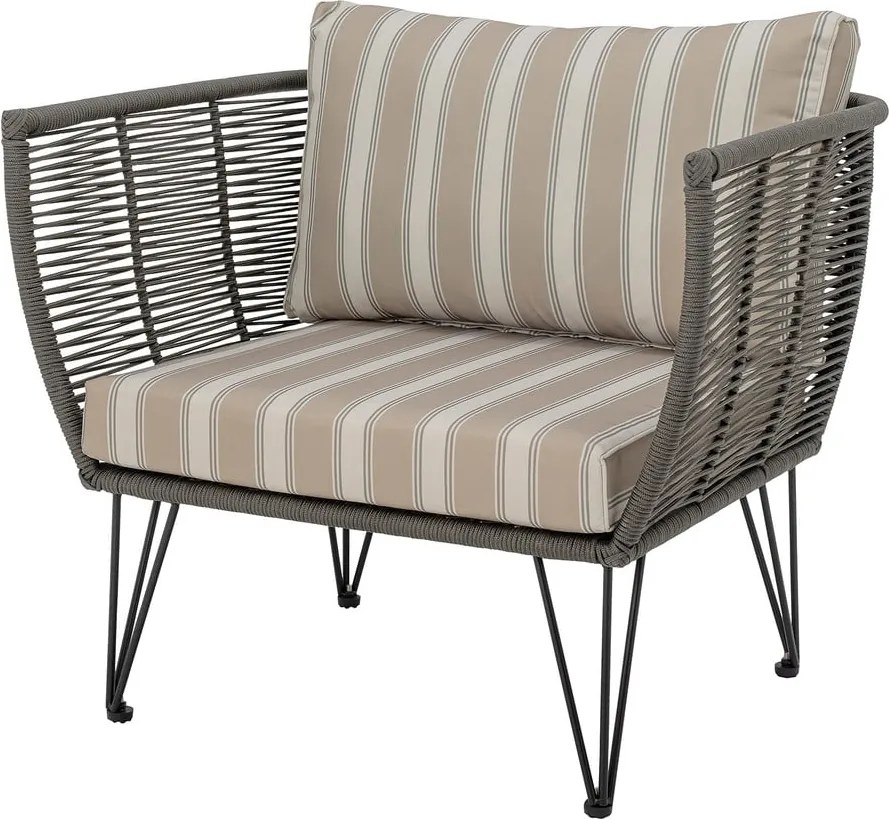 Bézs párnázott kerti fotel Mundo – Bloomingville