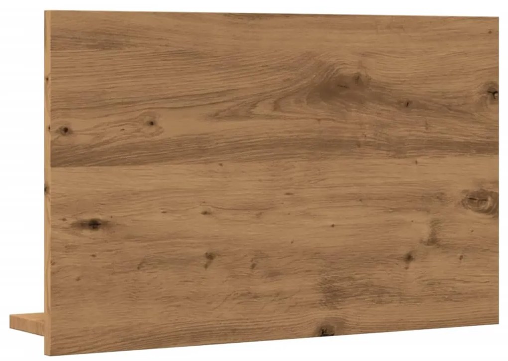 kézműves tölgy szerelt fa tükrös fürdőszobaszekrény 60x11x37 cm