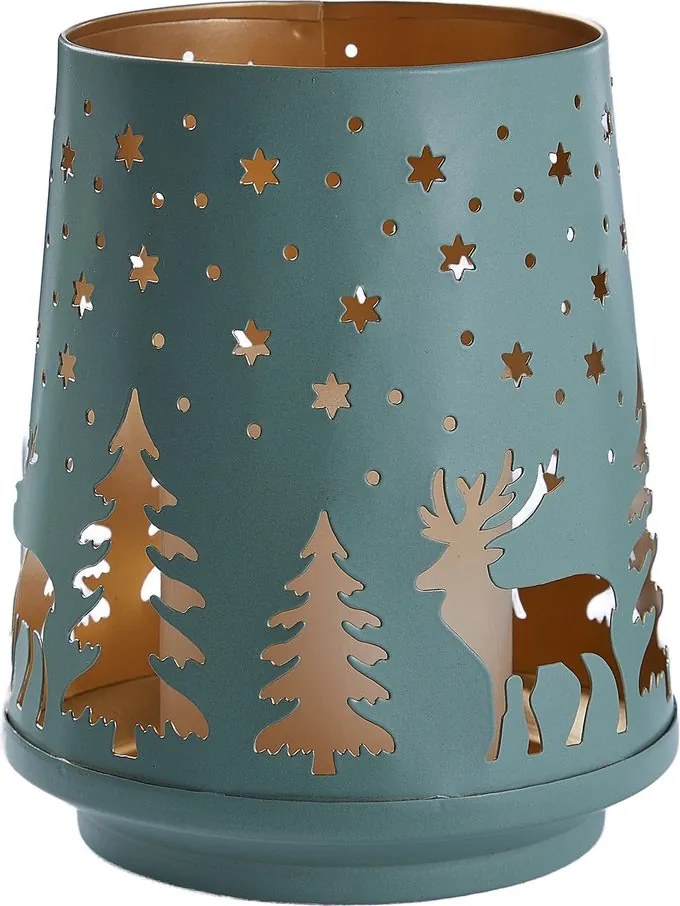 MOUNTAIN LODGE fém lámpás 15 cm , zöld