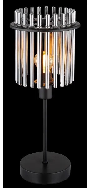 Globo 15698T - Asztali lámpa GORLEY 1xE14/40W/230V átm. 15 cm fekete