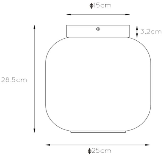 Lucide 45194/25/65 - Mennyezeti lámpa JOANET 1xE27/40W/230V fekete