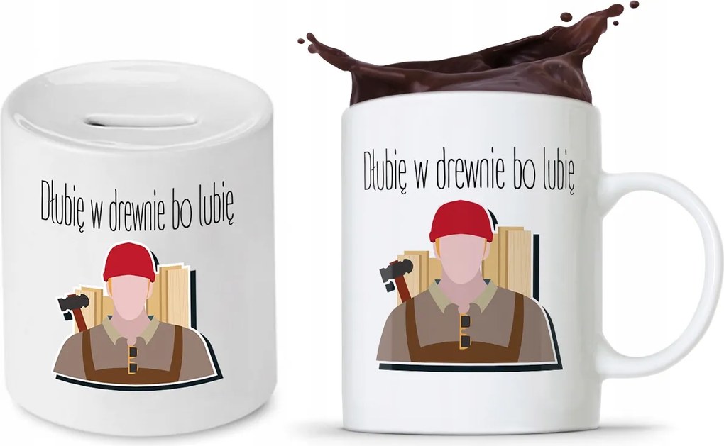 Asztalos Készlet Ajándék Bögre Persely fényképes nyomtatással