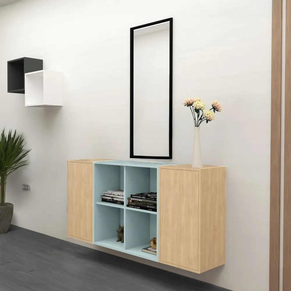 Boxie nyitott fali szekrény 80x80x37 cm kék