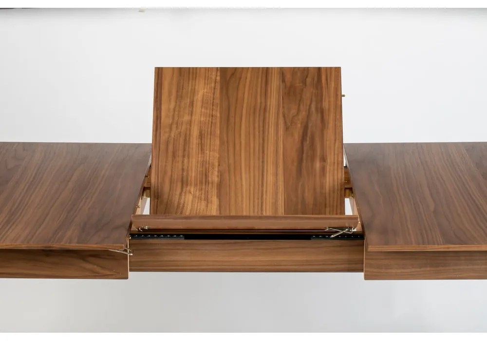 Bővíthető étkezőasztal diófa dekoros asztallappal 90x180 cm Glimps – Zuiver