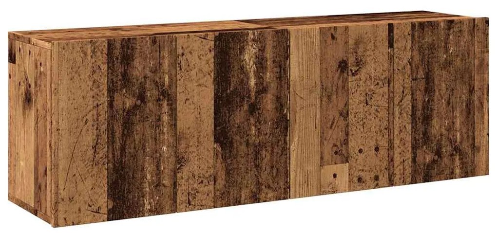 2 db antik fa színű falra szerelhető TV-szekrény 60 x 30 x 41cm