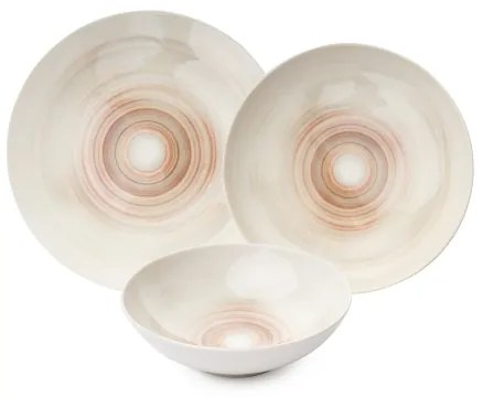 24 darabos bézs porcelán étkészlet