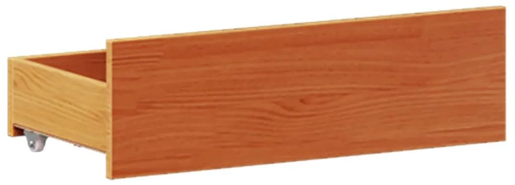 barna tömör fenyőfa fejtámlás ágykeret matrac nélkül 120x200 cm