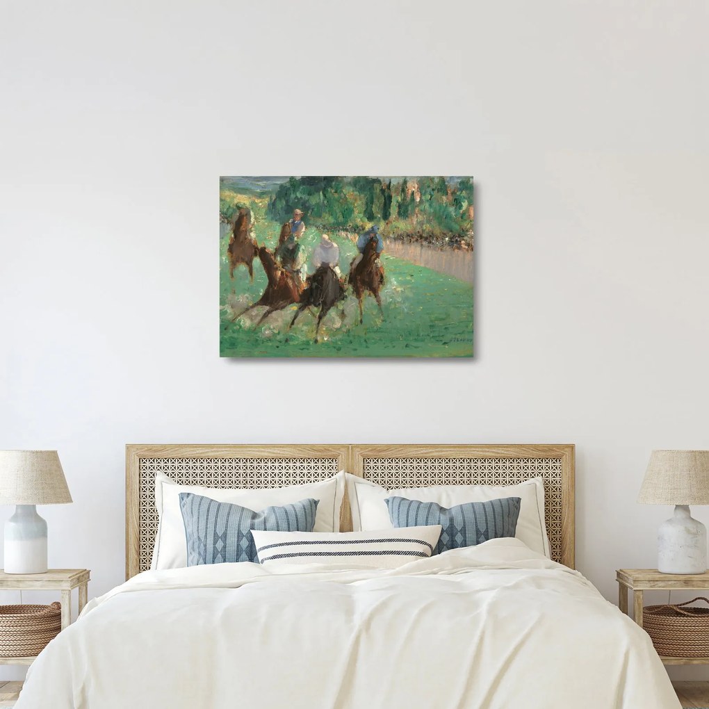 Üveg kép - Edouard Manet, At the Races, reprodukciók (70x50 cm)