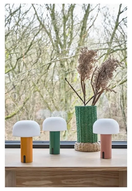 Fehér-zöld LED asztali lámpa (magasság 22,5 cm) Styles – Villa Collection