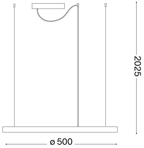 Ideal Lux - LED csillár kábelen ORACLE SLIM LED/28W/230V 3000K átm. 50 cm fehér