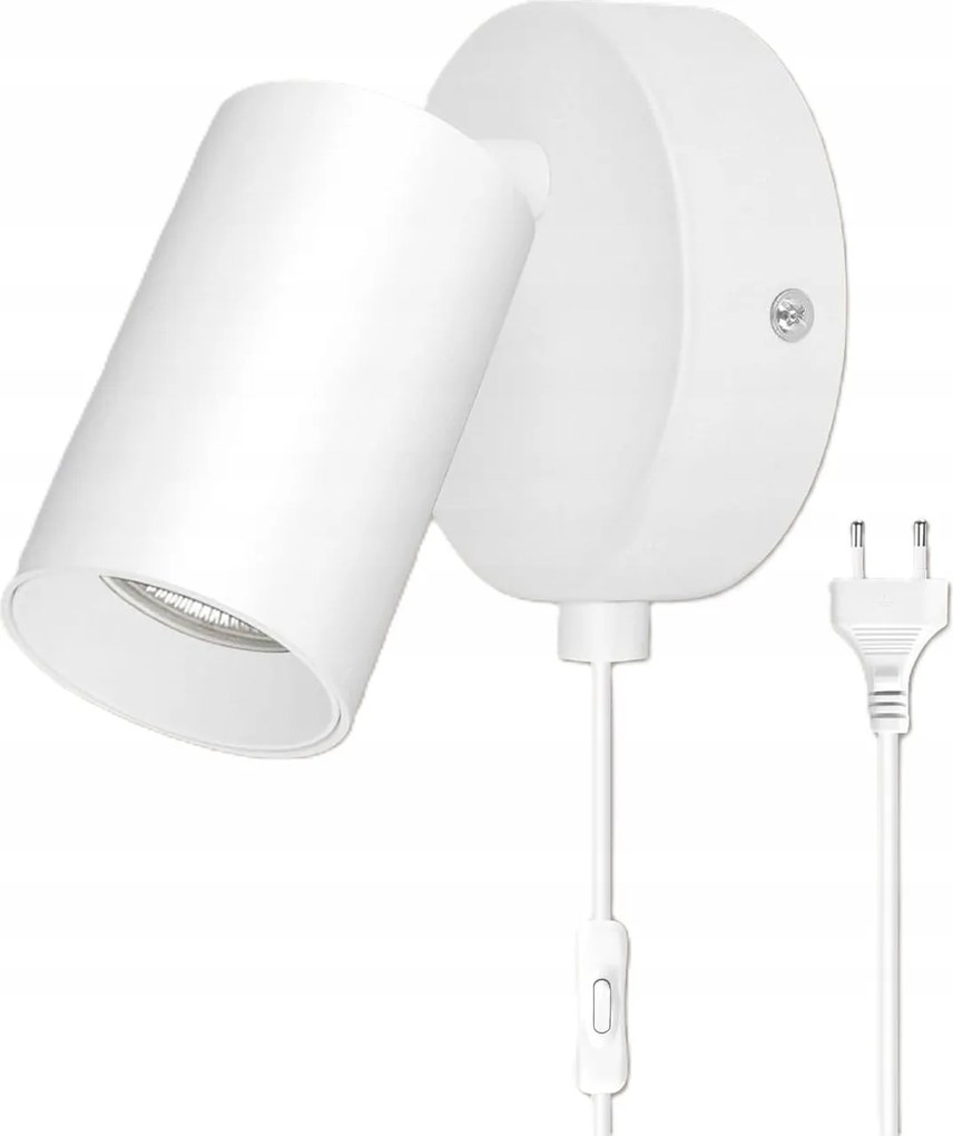 Fali lámpa dugóval és kapcsolóval LED-es beltéri fali lámpa GU10