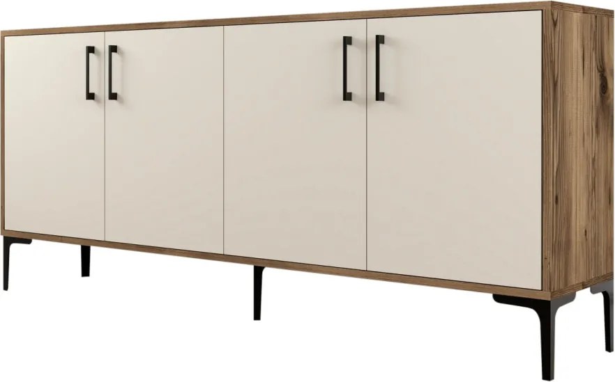 Kiev komód, dió-krém, 180 cm