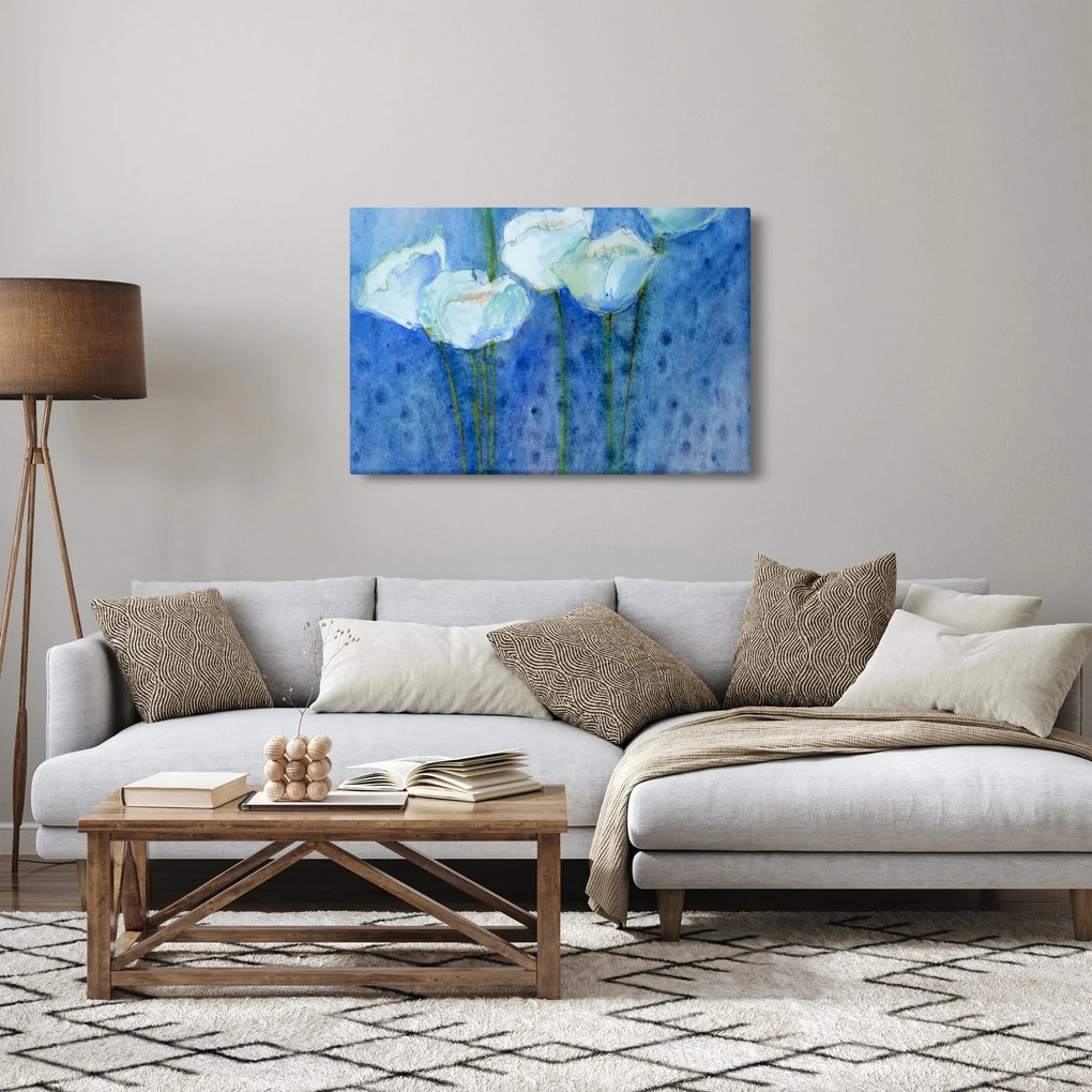 Kép - fehér tulipán (90x60 cm)