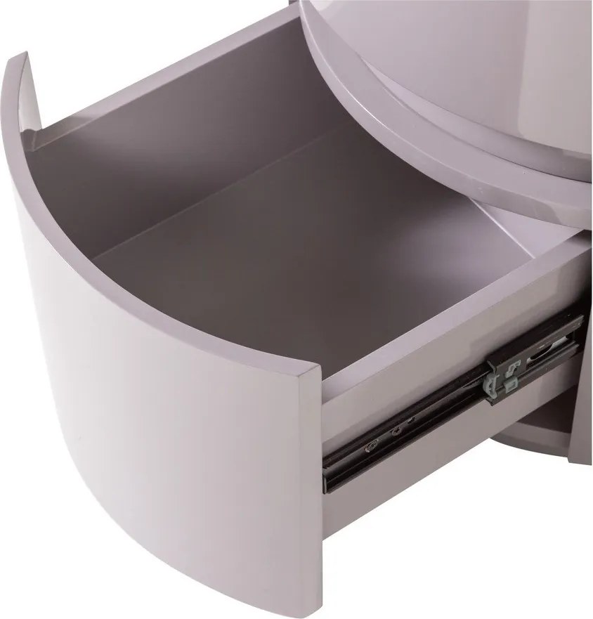 Világosszürke fényes éjjeliszekrény Lunex – WOOOD