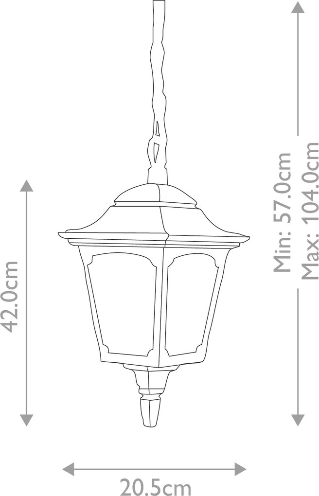 Elstead klasszikus kültéri függeszték chapel fekete elscp9-black IP44
