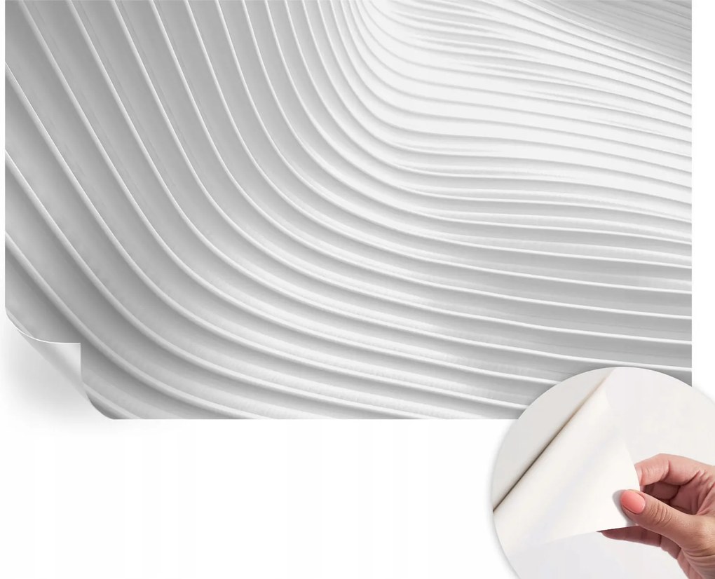 Öntapadós tapéta Divatos 3D fali ragasztóval Elegáns hullámok 416x254 cm