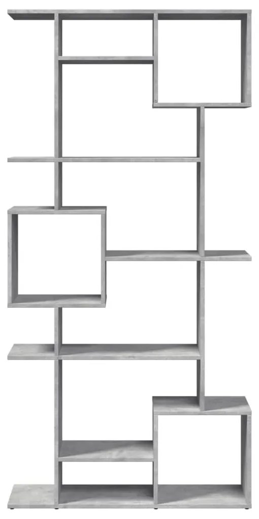 betonszürke szerelt fa könyvszekrény 92 x 29 x 188 cm