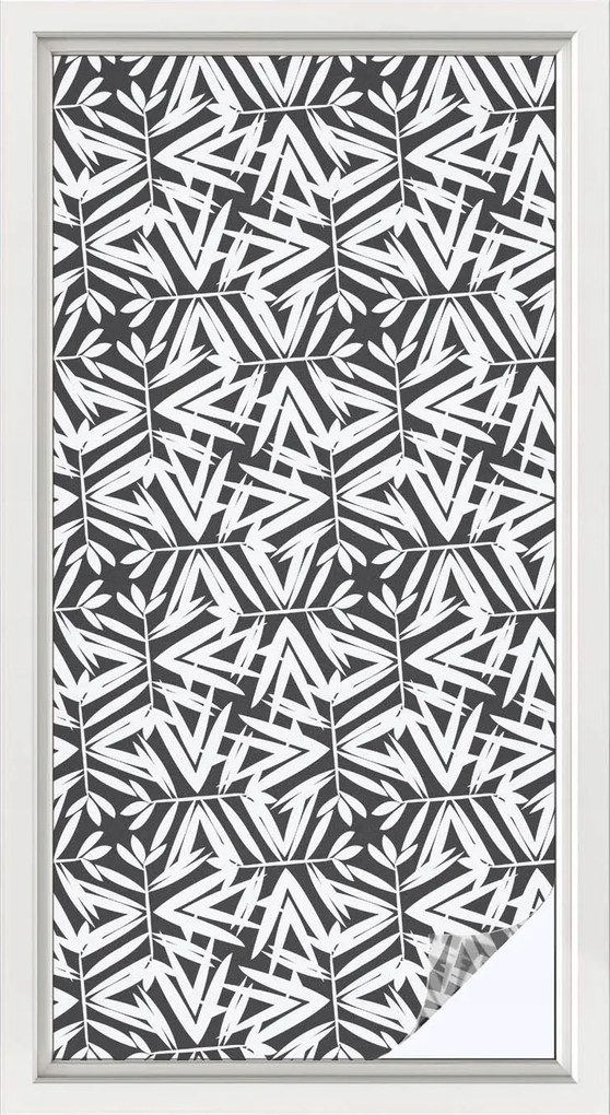 Öntapadós Ablakrács Adatvédelem Geometrikus levelek 50x100