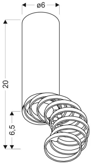 Spotlámpa TUBA 1xGU10/15W/230V fekete/réz