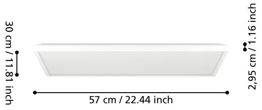 Eglo 901477 -LED RGBW Dimmelhető fürdőszoba Világítás ROVITO-Z 17,2W/230V 30x57cm IP44 fehér