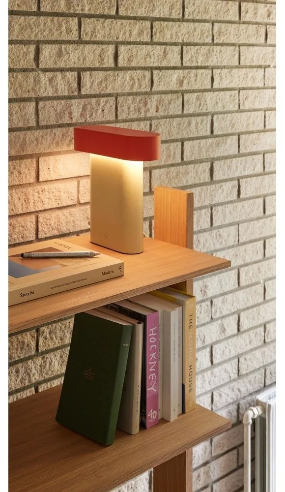 Narancssárga-bézs asztali lámpa (magasság 25 cm) Sleek – Hübsch