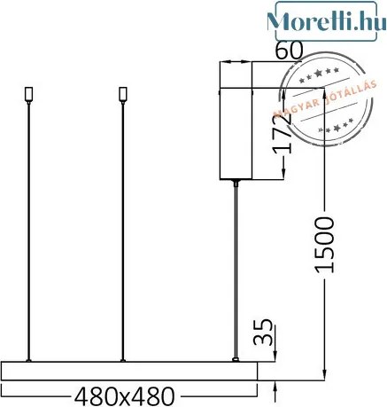 BRAYTRON BH17-01781 BELLA-SLP Modern Led Függesztett Lámpa LED IP20