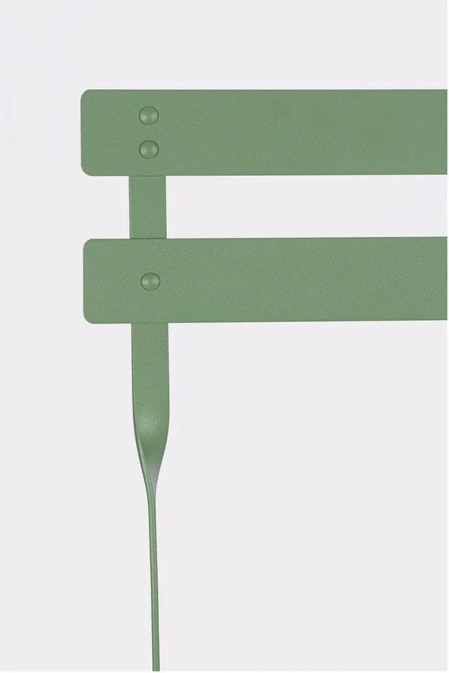 Zsályaszínű acél kétszemélyes kerti étkezőgarnitúra Austin – Bizzotto