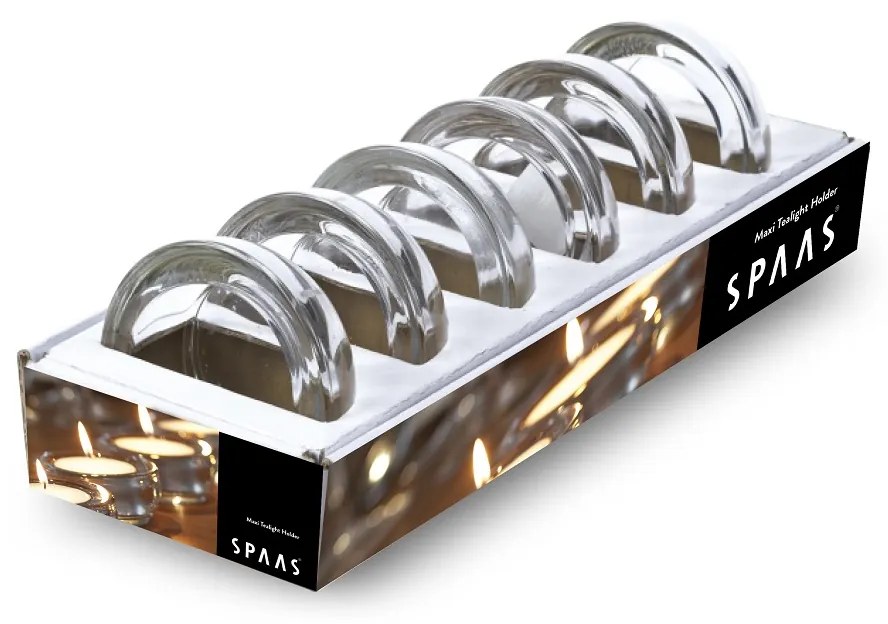 SPAAS Teafény gyertyatartó MAXI átlátszó
