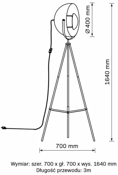 Állólámpa MATYLDA 1xE27/20W/230V fekete/arany