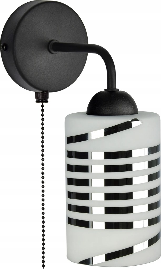 Üveg fali lámpa Króm kapcsolóval