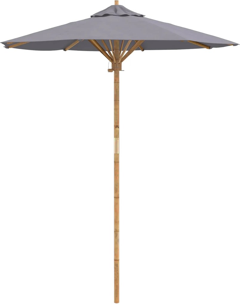 vidaXL Kerti napernyő Sötétszürke Ø 270 x 260 cm bambusz