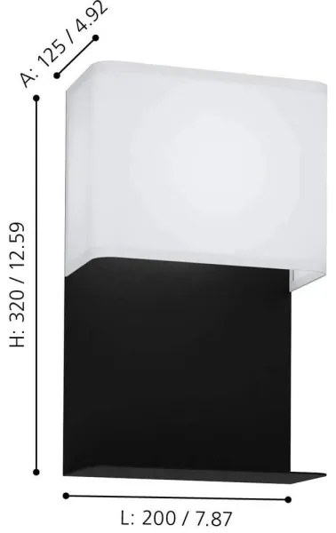 Eglo 99069 - LED fali világítótest polccal GALDAKAO LED/5,4W/230V