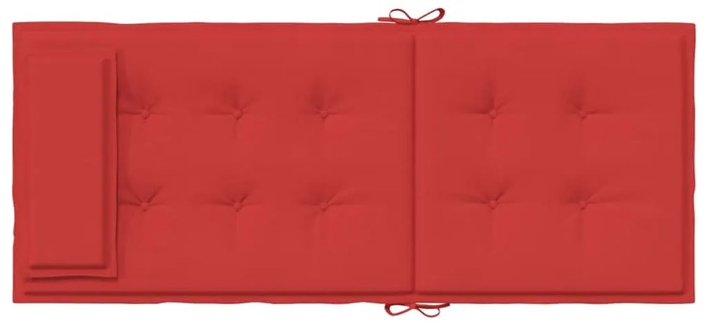 6 db piros oxford-szövet magas háttámlájú székpárna