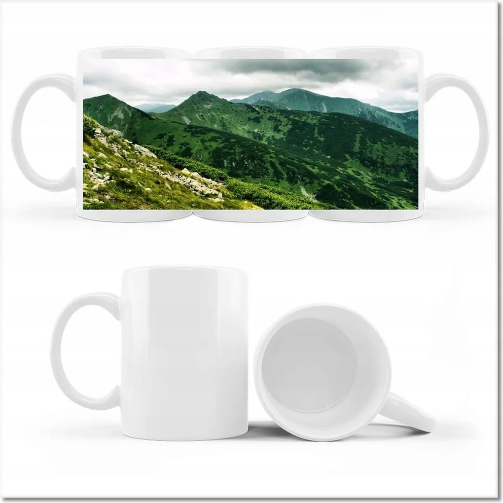 Nyomott mintás bögre Tátra Lengyel hegyek Kilátás