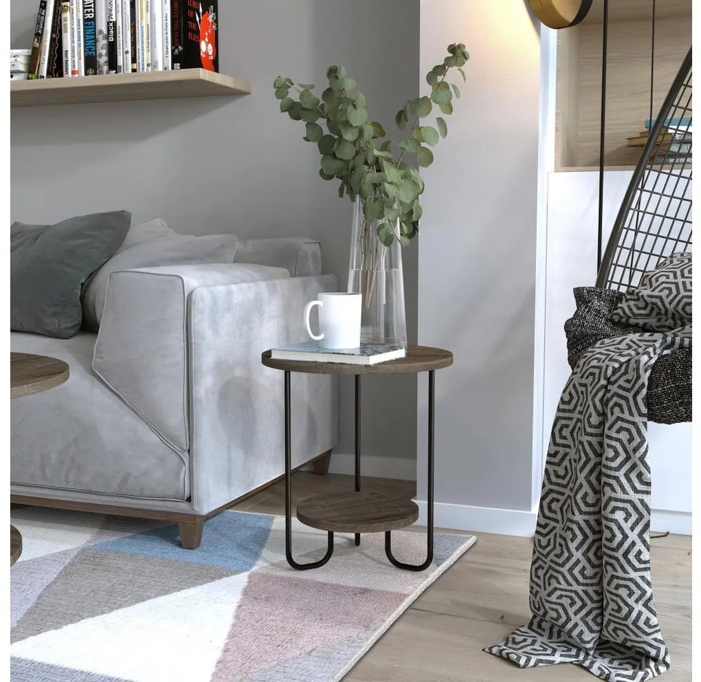 Kisasztal CORRO 45x40 cm barna