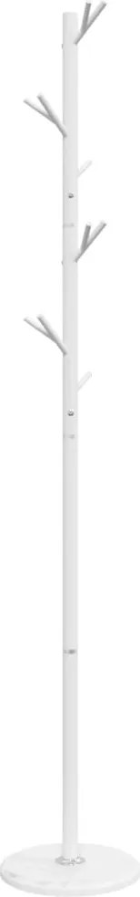 vidaXL fehér porszórt vas ruhafogas 175 cm