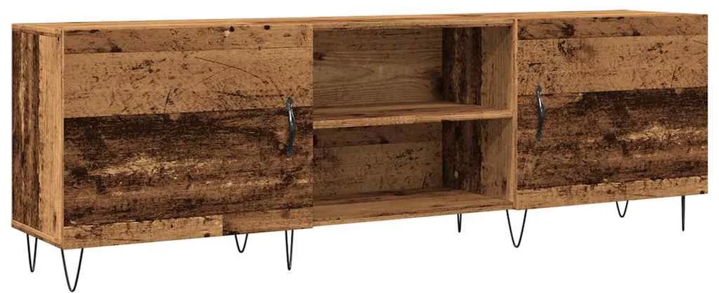 antik fa színű szerelt fa TV-szekrény 150 x 30 x 50 cm