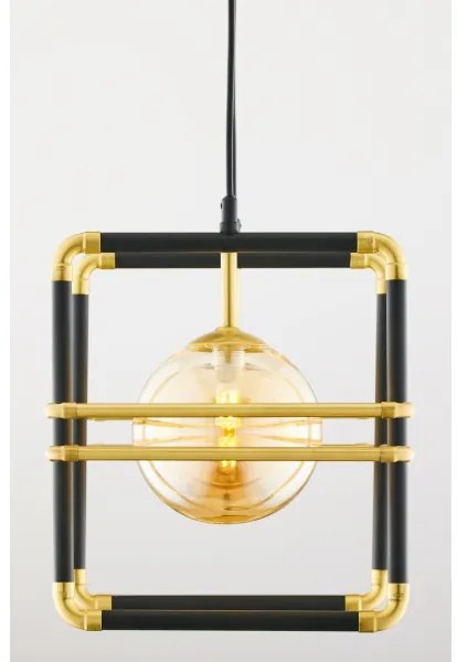 Jupiter 2026 - Csillár zsinóron FIORI 2xG9/10W/230V fekete/arany/bézs