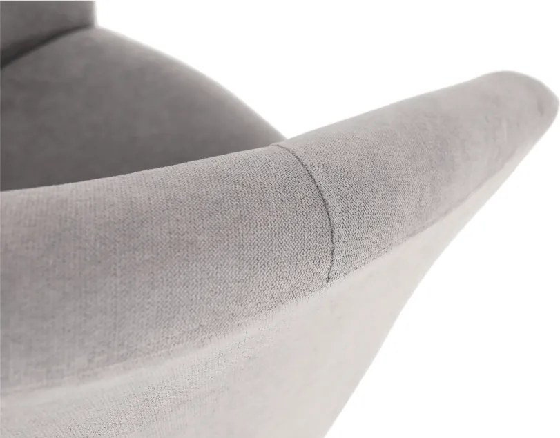 Klub fotel puffal, szürke, ROSE