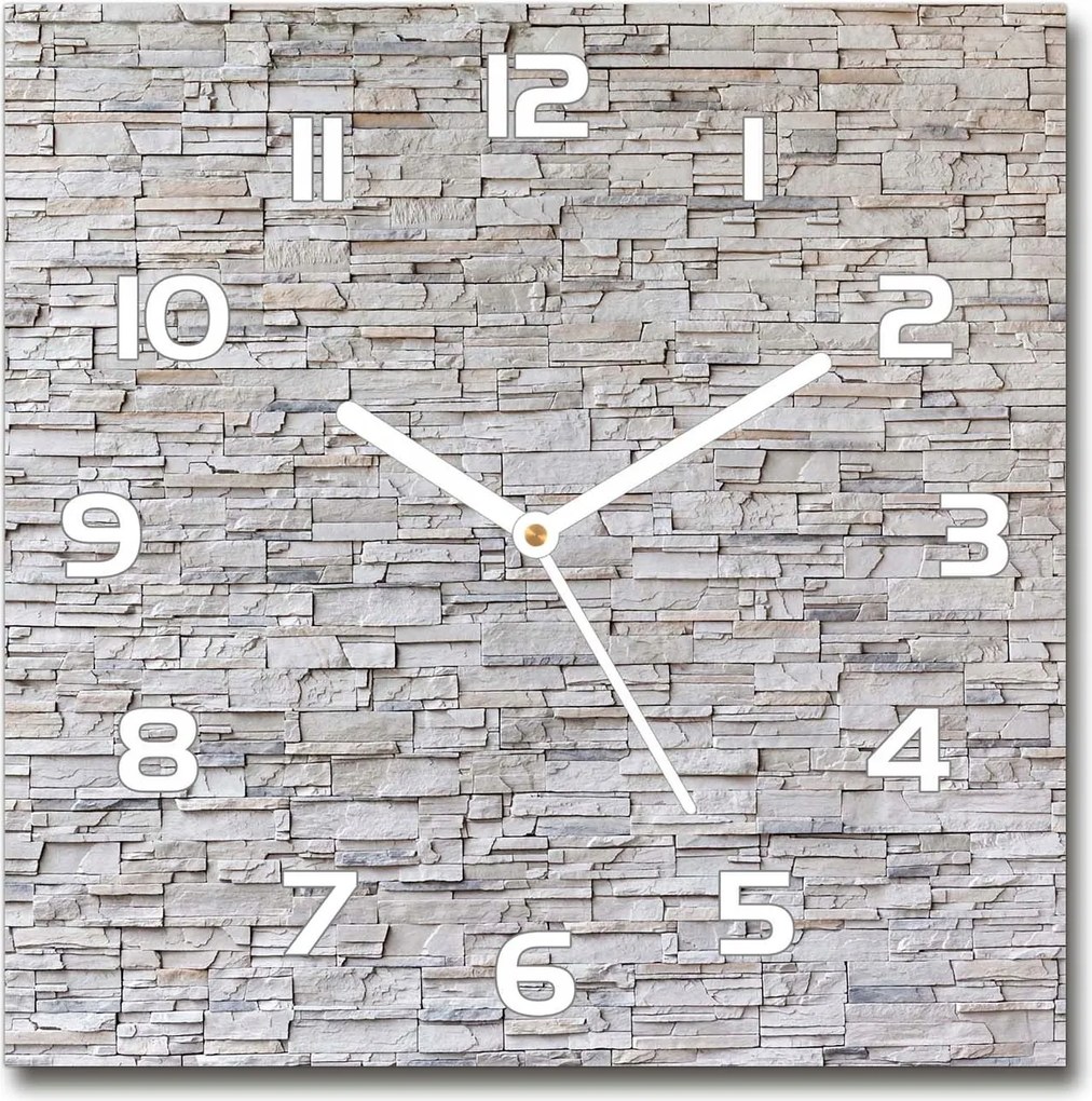 Üveg falióra Kő falióra 30x30 cm