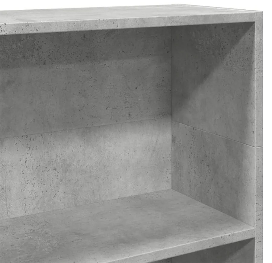 betonszürke szerelt fa könyvespolc 80 x 24 x 109 cm