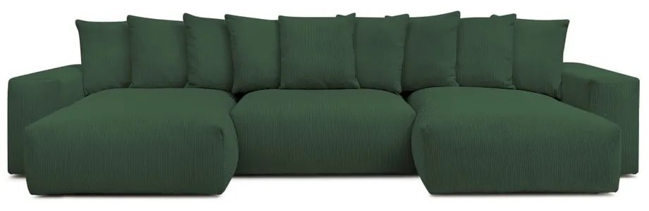 Zöld kordbársony sarokkanapé Voltaire – Bobochic Paris