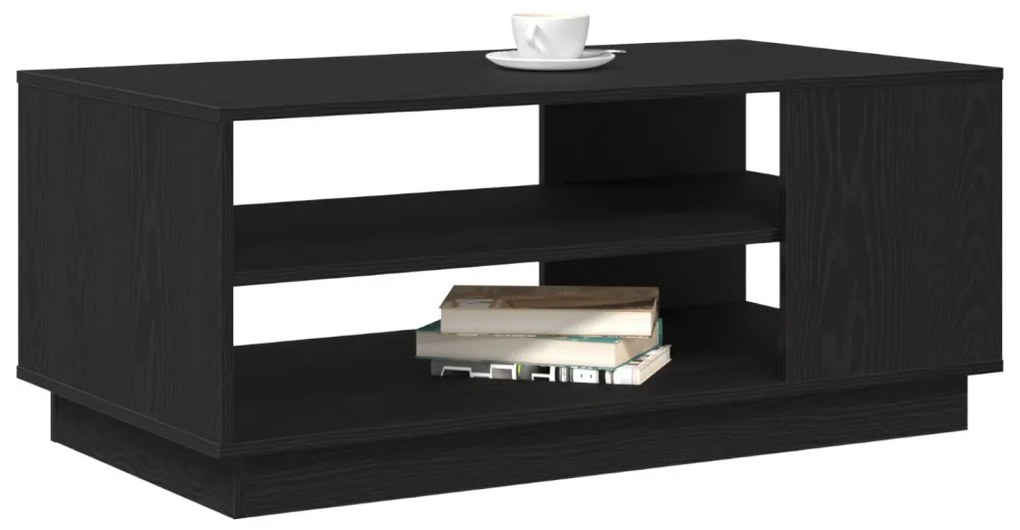Fekete Tölgy Coffee Table 102x55x43 cm Mérnöki Fából készült
