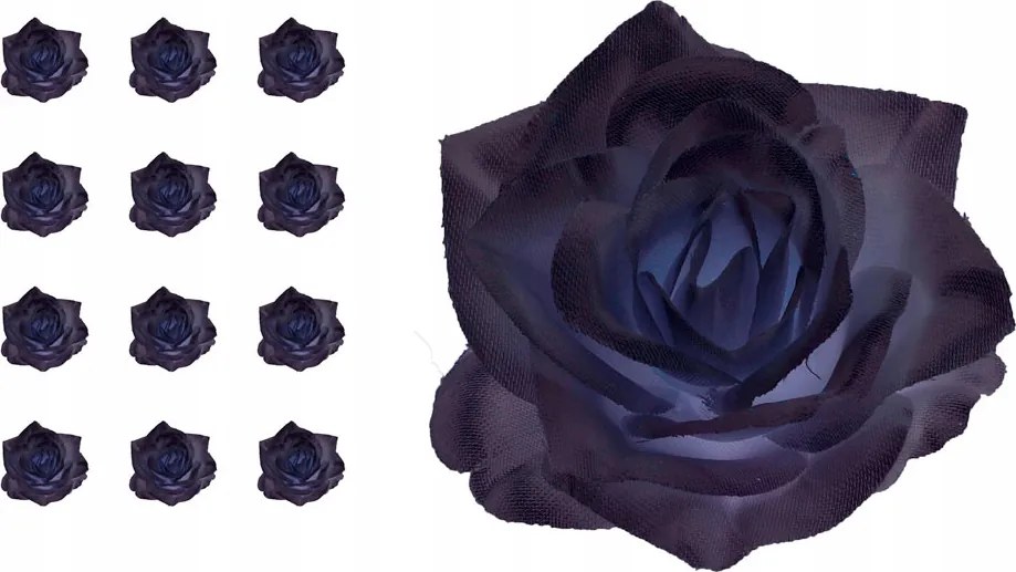 Rózsa Scarlet fej fekete 12 db-os művirág csokor