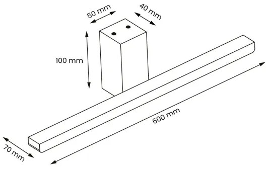 LED Fürdőszobai tükörmegvilágítás ARTEMIS LED/13,8W/230V 4000K 60cm IP44 ezüst