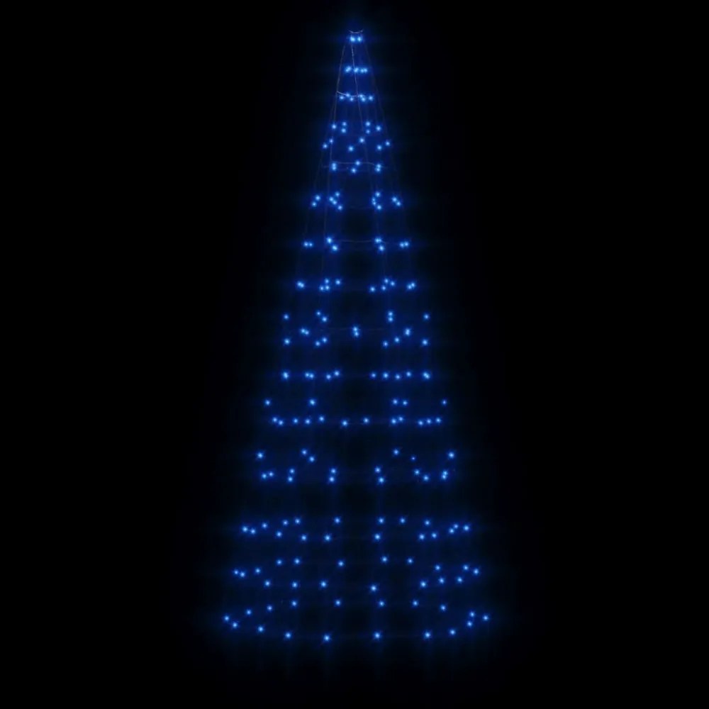 kék LED karácsonyfa zászlórúdra 200 LED 180 cm