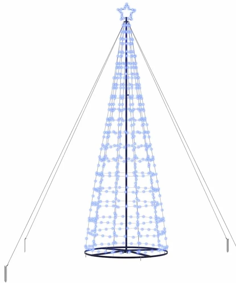 LED Karácsonyi Fenyő 800 LED-del állvánnyal Kék 400 cm Vas